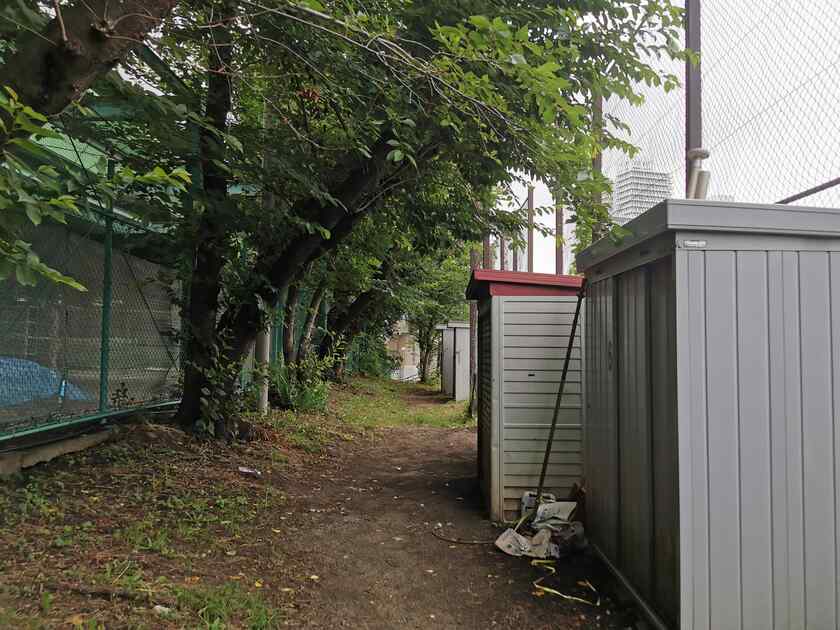 東大島駅の高架下のわき道を抜けると旧中川が目の前にあります。