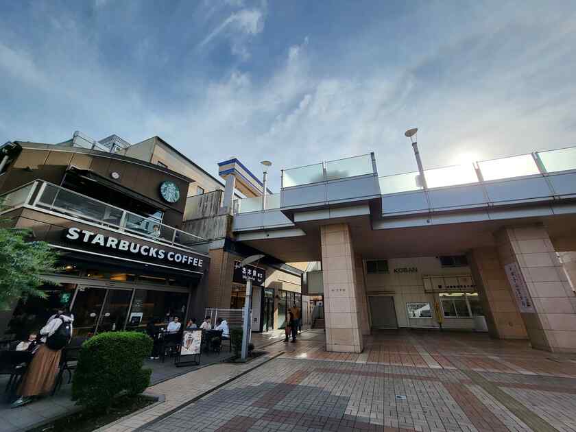 志木駅の東口、ここからバスで行く事も可能