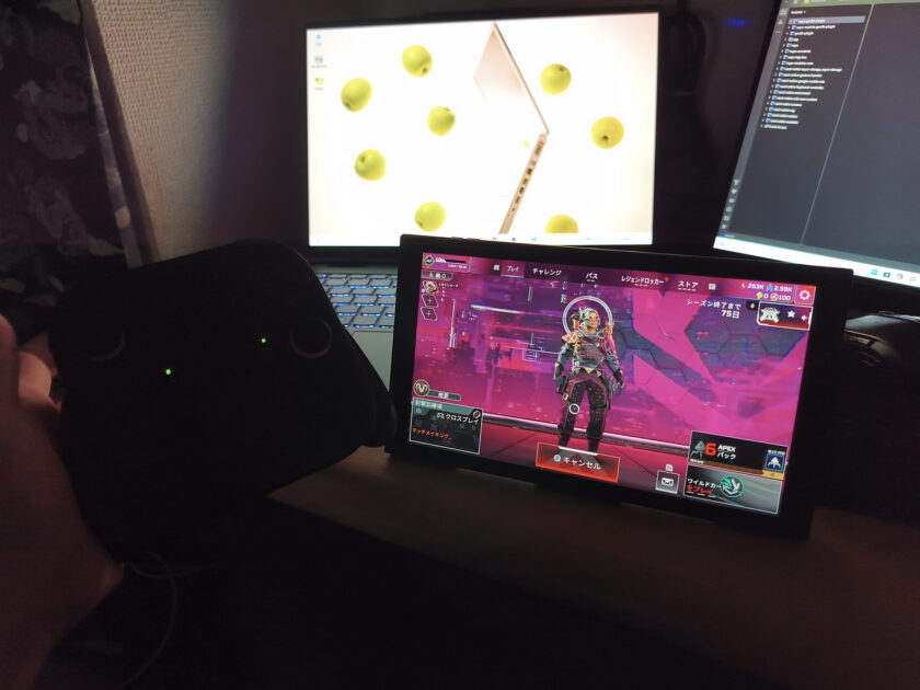 本体でApex Legendsを起動