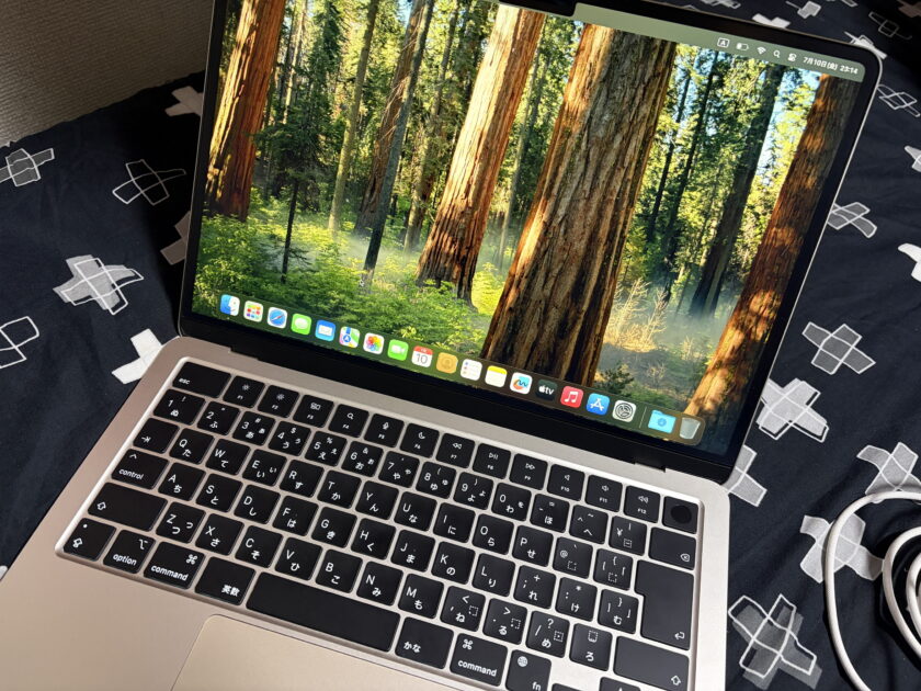 Macbook Air M3 512GB メモリは16GB