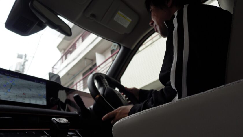 運転中。ステアリング軽い！
