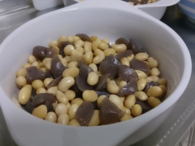 夕食に大豆とこんにゃくのグラタンを作ったのです