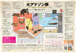 上野の国立科学博物館の大アマゾン展観覧＠ブースの紹介のチラシ